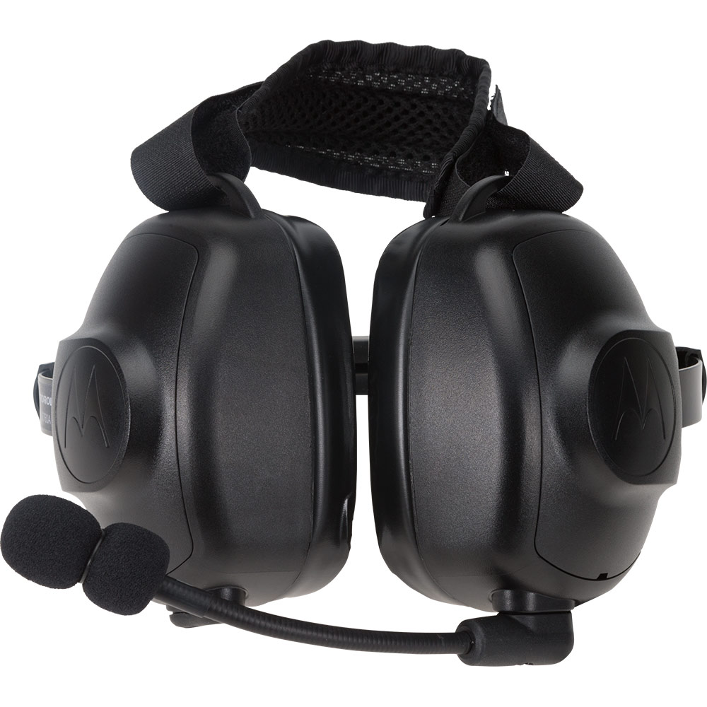 Motorola PMLN6763A Heavy-Duty, Behind-the-Head Headset With Noise-Canceling Boom Microphone