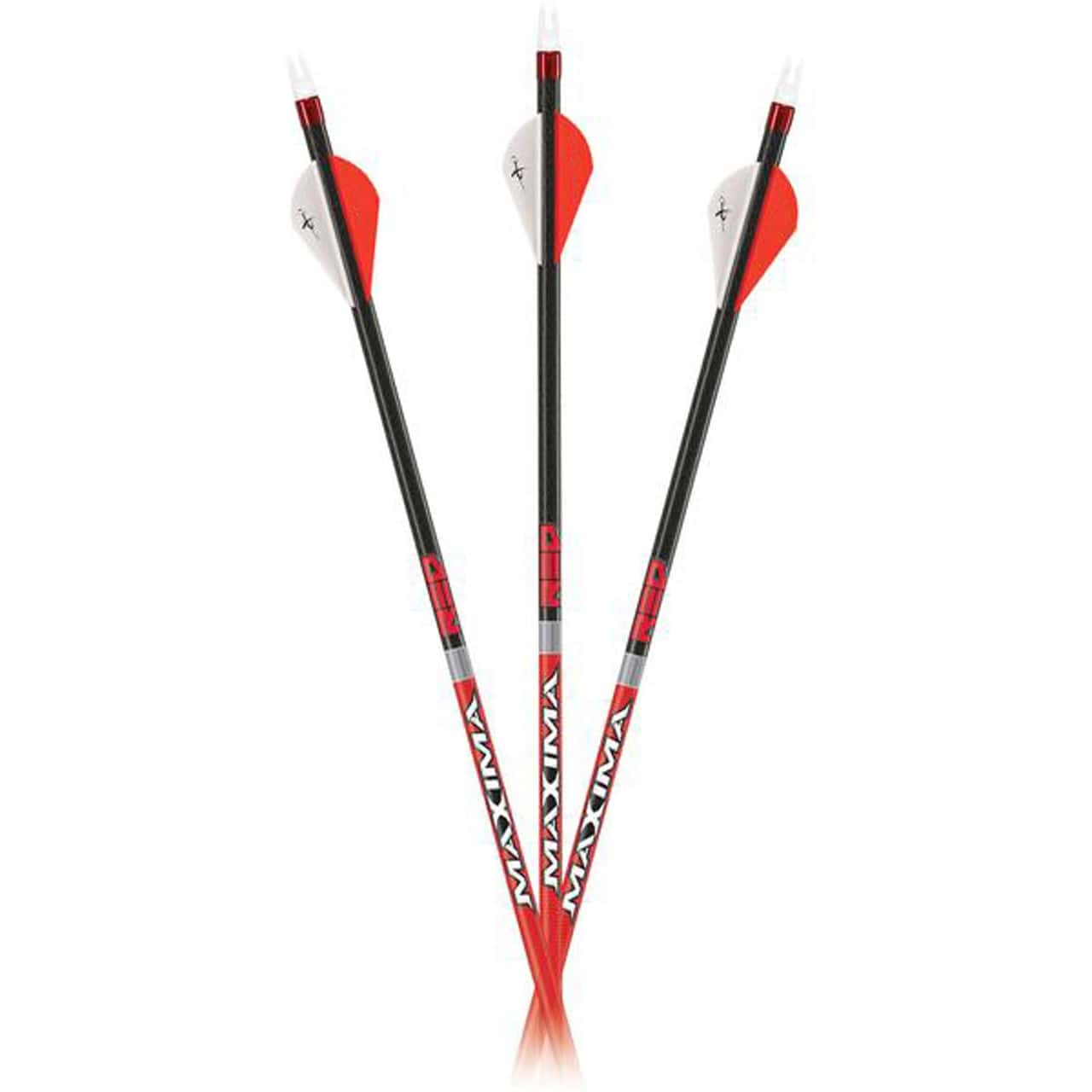 Carbon Express Maxima RED Arrows 3-Spine .300 Spine 6 Arrows Per Pack Black