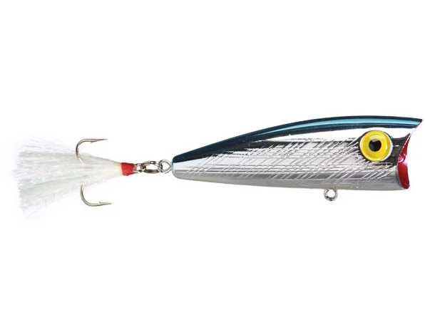 Rebel Pop-R Magnum Topwater Bait - 1/2 oz. 3" Silver/Blue