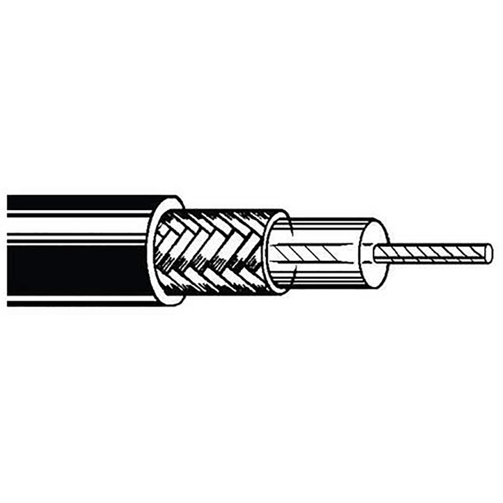 Belden RG8X .242" OD RG8X 50 Ohm Black Jacket Coax Cable, 500'