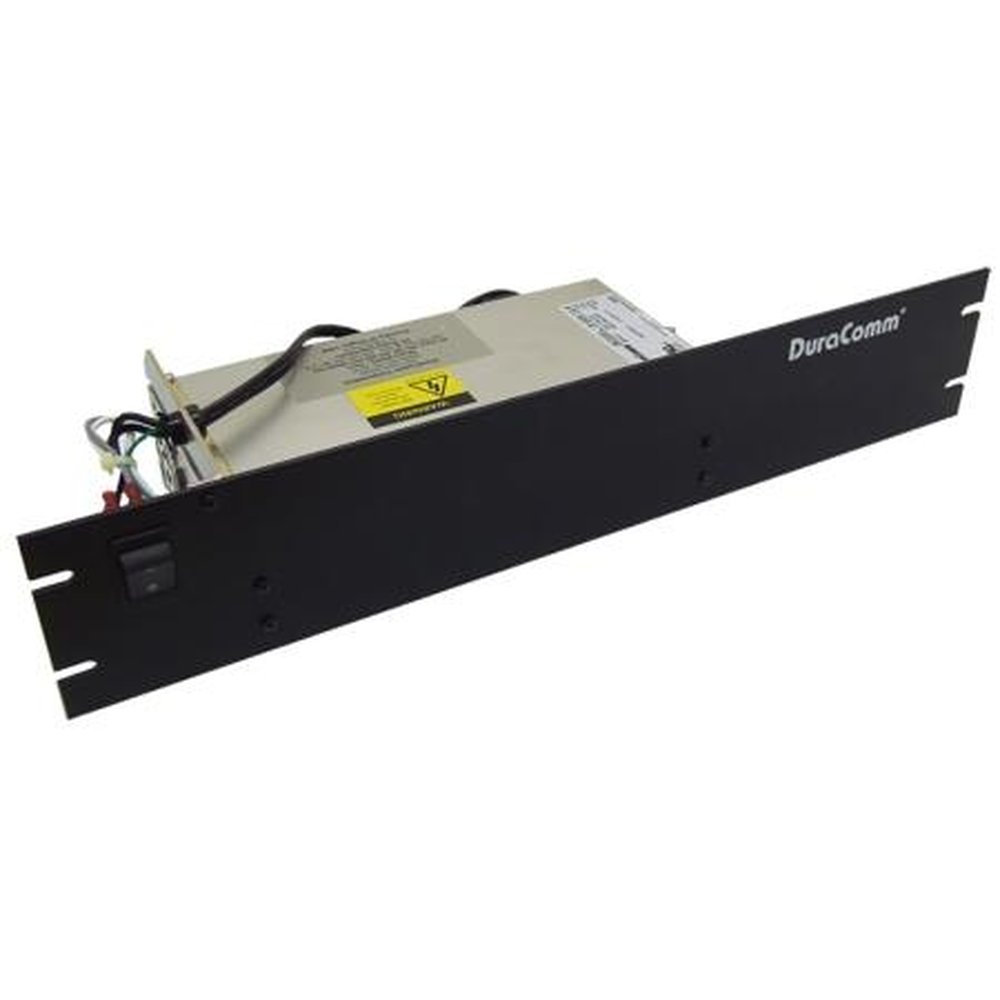 DURACOMM RMSL-8012 Rack Mount Power Supply.88-132 or 179-264 VDC Switchable VAC Input, 12-15 VDC Output.80 Amps Continuous