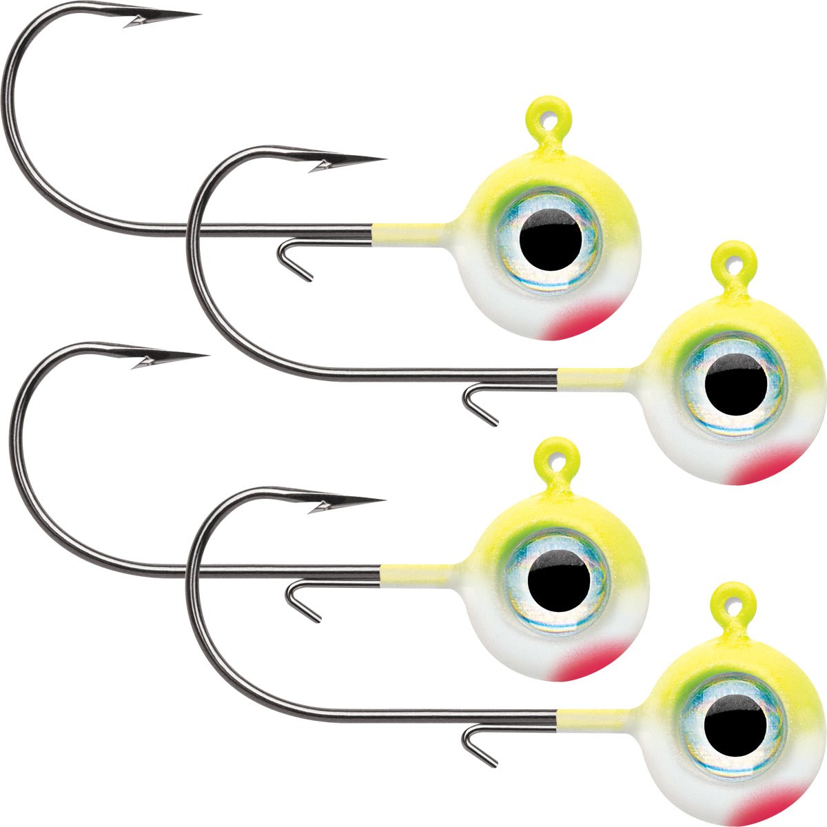 VMC Neon Moon Eye 1/8 Oz. 3D Holographic Jig - 4 Pack - Clown