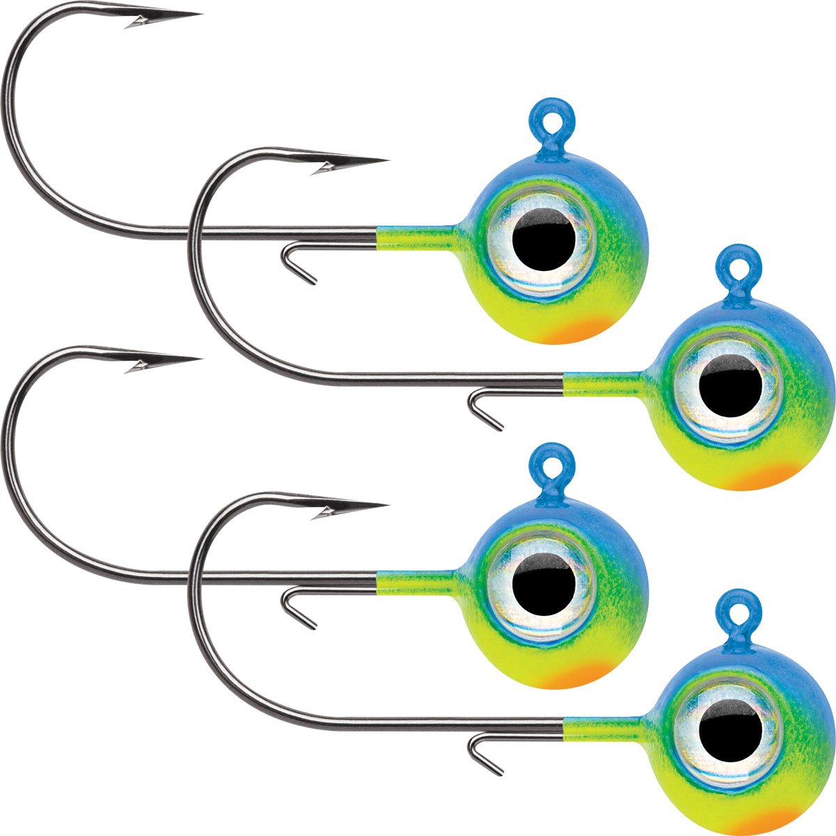 VMC Neon Moon Eye 1/4 Oz. 3D Holographic Jig - 4 Pack - Parrot