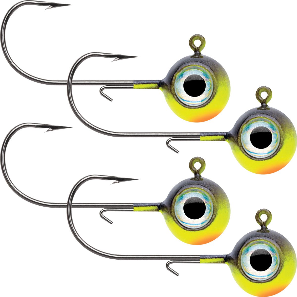 VMC Neon Moon Eye 1/8 Oz. 3D Holographic Jig - 4 Pack - Redtail Chub