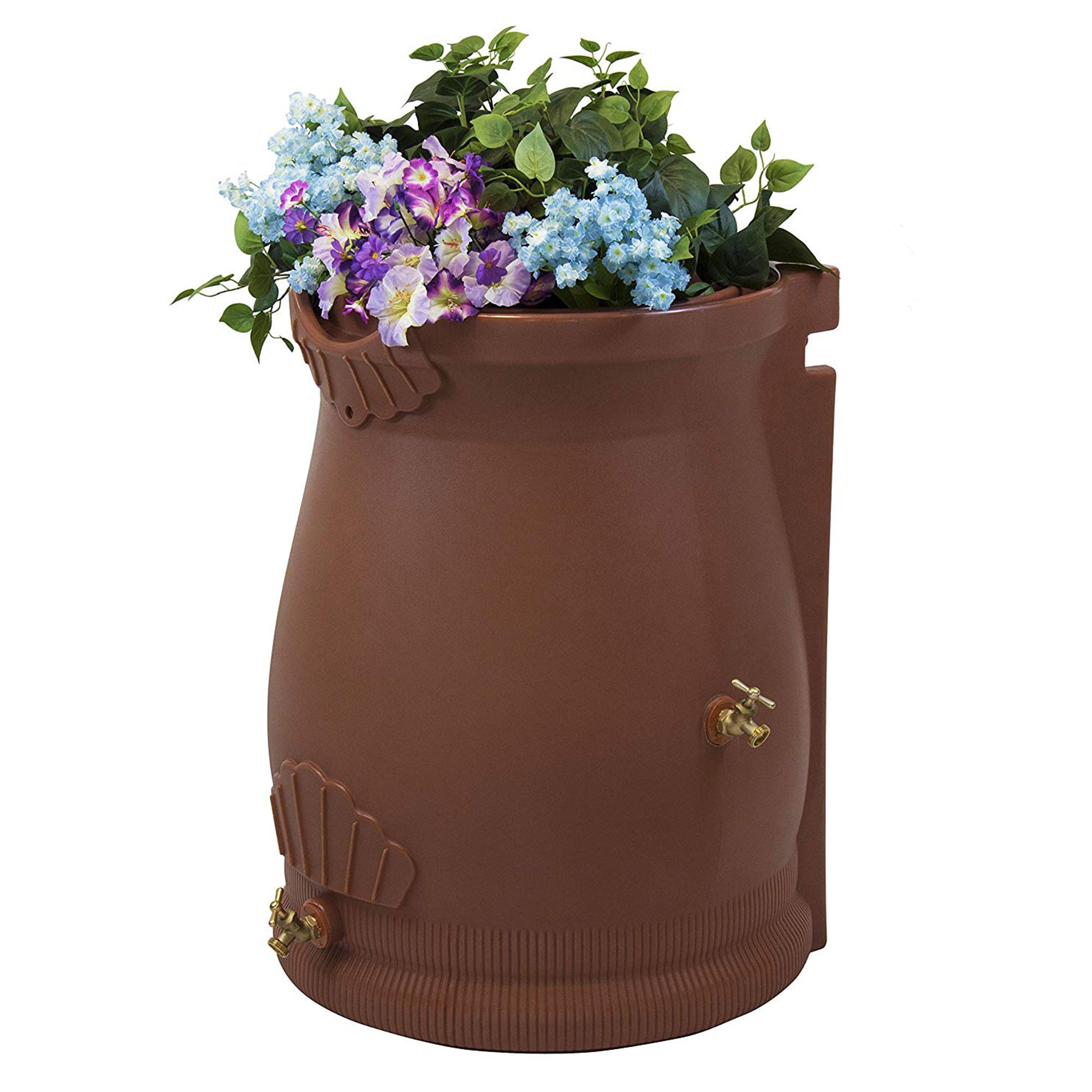 Good Ideas 50 Gallon Rain Water Saver Wizard Barrel Urn, Terra Cotta (Open Box)