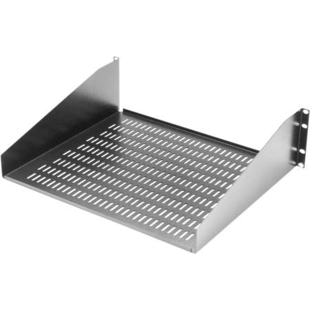 BUD SA-1748-BT INDUSTRIES Non-Ventilated Shelf for 19" Rack.Made of 16 Gauge Steel and Are Flanged for Added Support.Black Textured.5-1/4" X