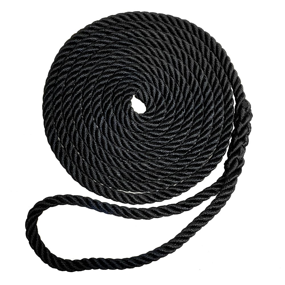 Robline Premium Nylon 3 Strand Dock Line - 1/2" x 20' - Black