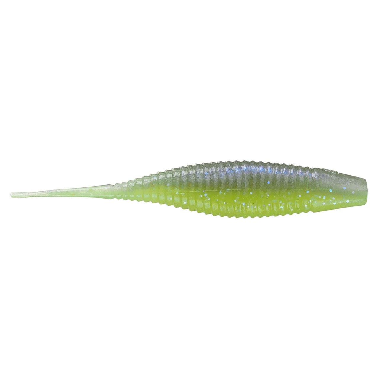 Yamamoto Scope Shad - 4" Chartreuse Electric Blue