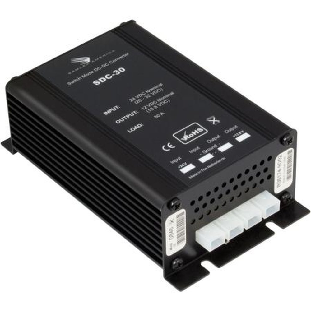 SAMLEX SDC-30 Step Down Converter Featuring Switch Mode Technology.Fully Protected.Input 20-30 Vdc, Output 13.8 Vdc
