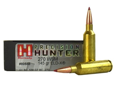 Hornady Precision Hunter .270 Winchester Short Magnum 162gr ELD-X 20Rnd Rifle Ammunition