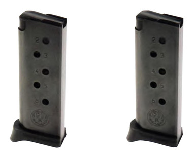 Ruger LCP .380 ACP 6Rnd Blued Steel Extended Magazine 2-Pack