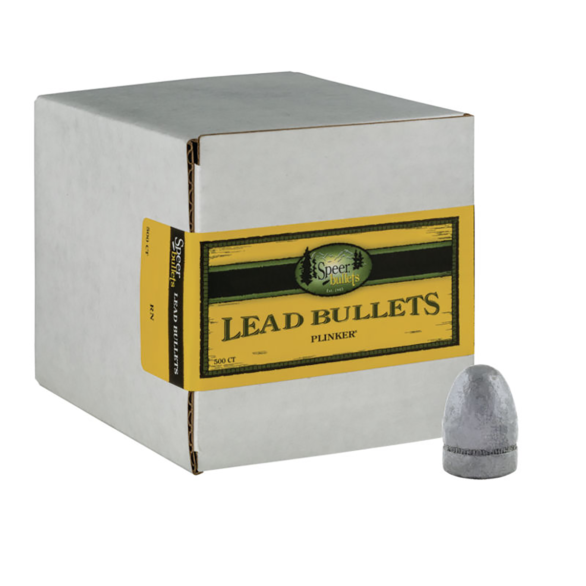 Speer Lead Bullets 38 Cal 158 Gr RN 500/Box