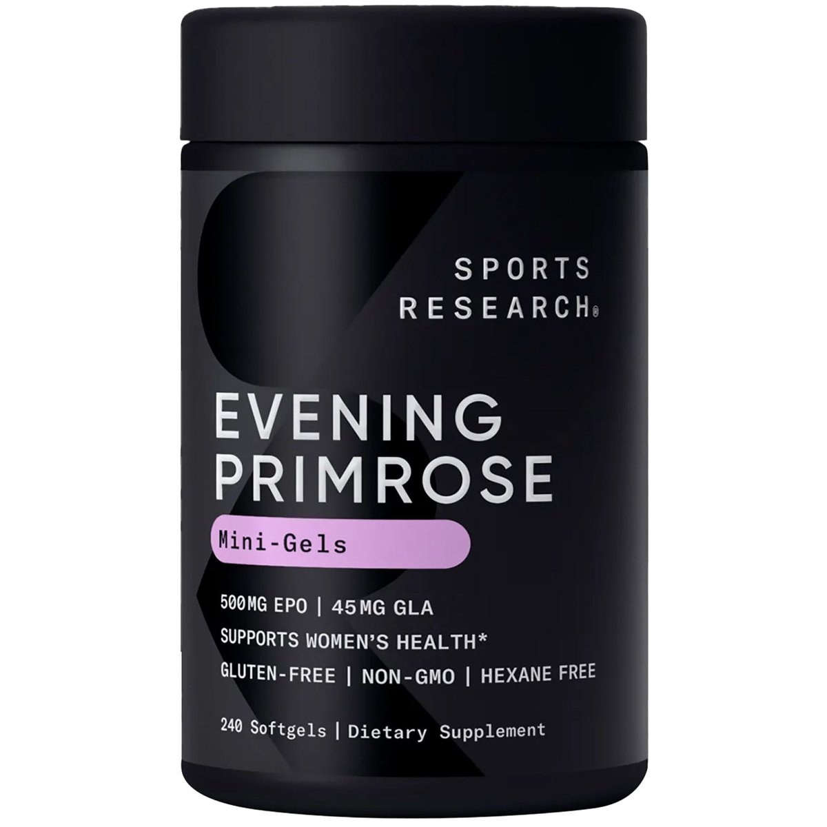 Sports Research Evening Primrose Oil Dietary Supplement - 240 Softgels