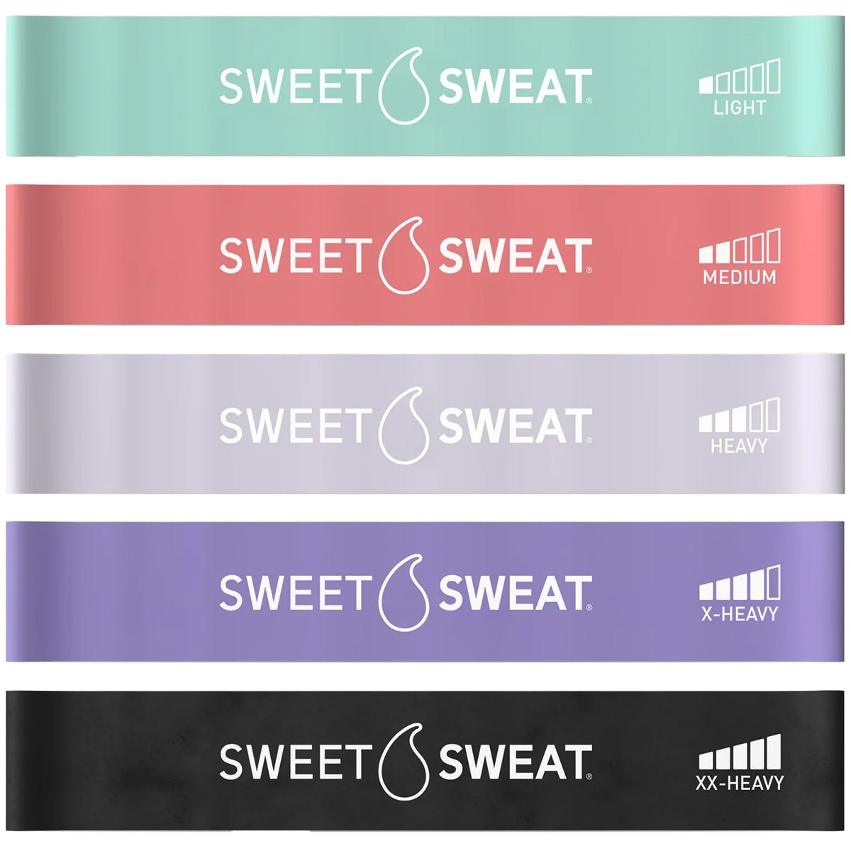 Sports Research Sweet Sweat Mini Loop Fitness Bands - 5-Pack
