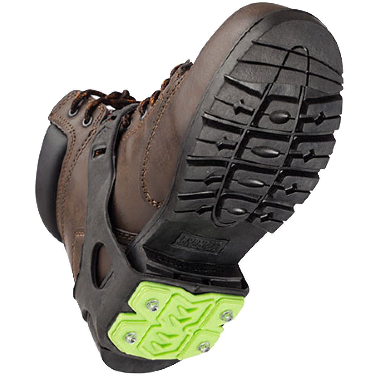 STABILicers Heel Removable Snow and Ice Traction Job Safety Cleats - Black/Green