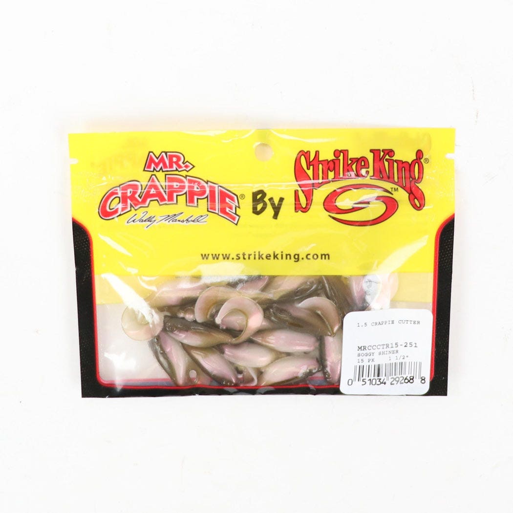 Strike King Mr. Crappie Crappie Cutter Soft Plastic - 1.5" Soggy Shiner
