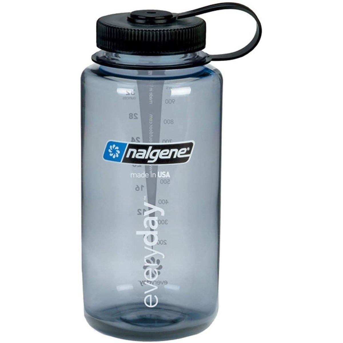 Nalgene Sustain 32 oz. Tritan Everyday Wide Mouth Water Bottle - Gray/Black