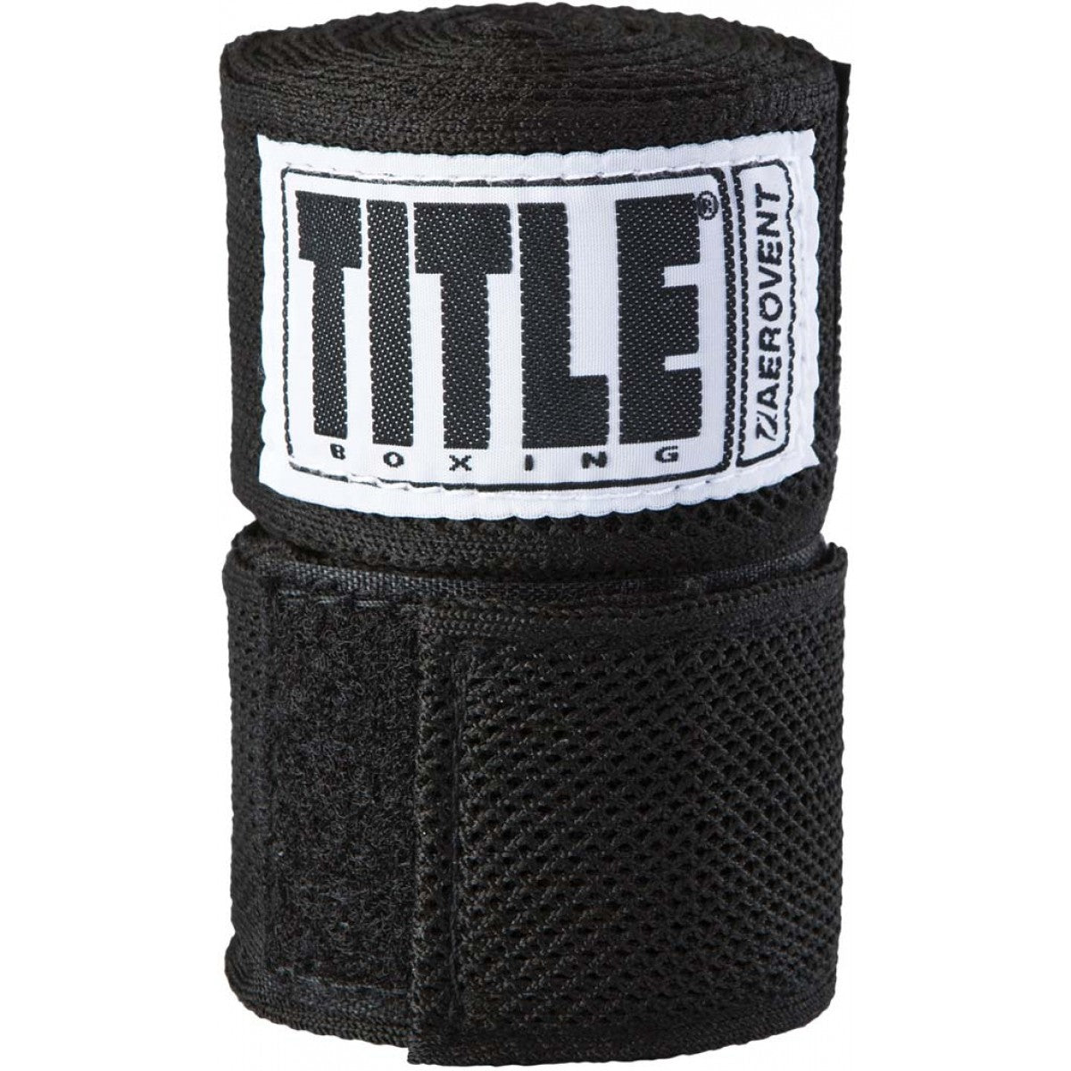 Title Boxing Aerovent Xtreme Wicking Spandex Blend 180" Handwraps - Black
