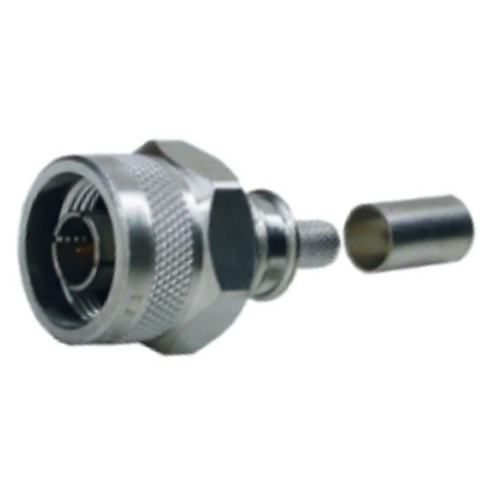 TIMES TC-195-NMH-X N Male Connector for LMR-195, RG142, RG58.Solder Center Conductor, Crimp on Braid