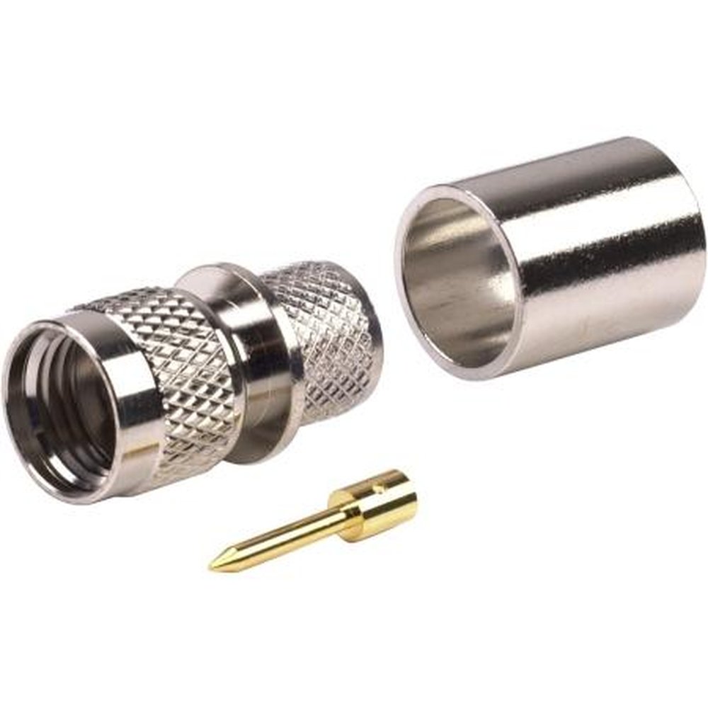 TIMES TC-400-MUHF Mini-UHF Male Connector for 3/8" LMR400 Coaxial Cable.Solder Center Pin, Crimp on Ferrule.Nickle Plated Body, Gold Plated Pin