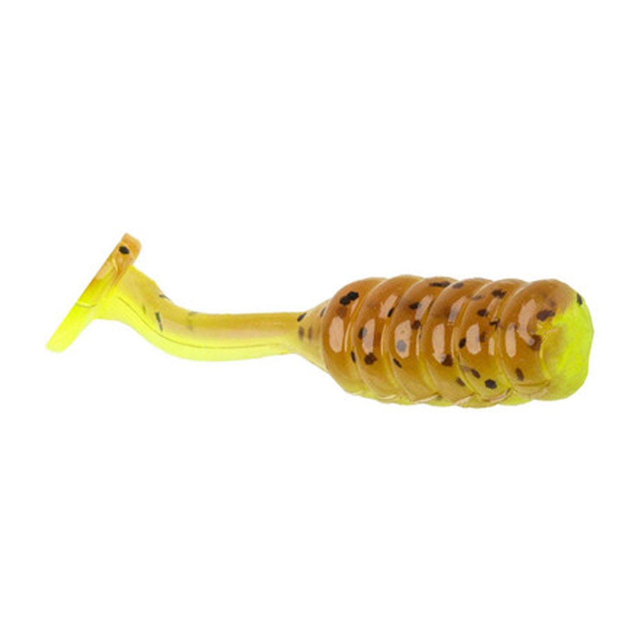 Strike King Mr. Crappie Teen-Zee Slabalicious - 1.25" Pumpkin Chartreuse Tail