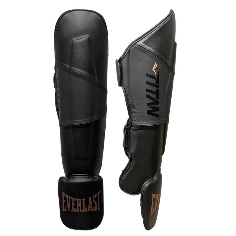 Everlast Titan Pro MMA Protective Striking Shin Guards - Black