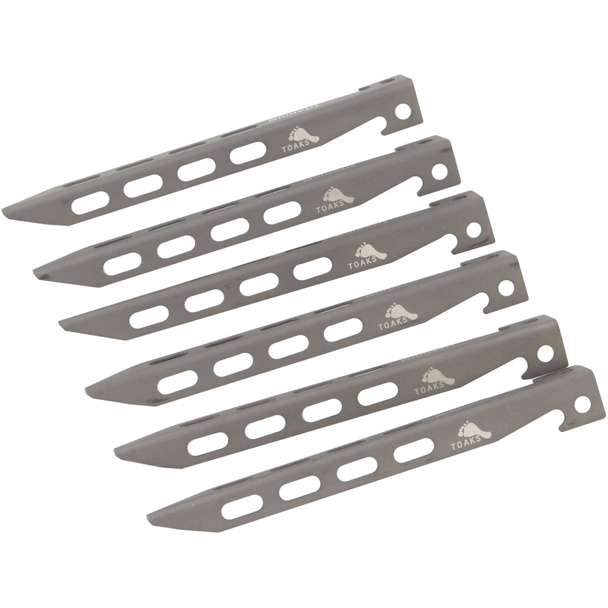 TOAKS Titanium Lightweight Large V-Shaped Peg PEG-10 - 6 Pack