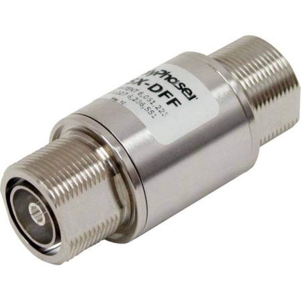 POLYPHASER TSX-DFF 698-2700 Mhz Coaxial Protector.750 Watt RF Power.DIN Female on Antenna Side, DIN Female on Equipment Side