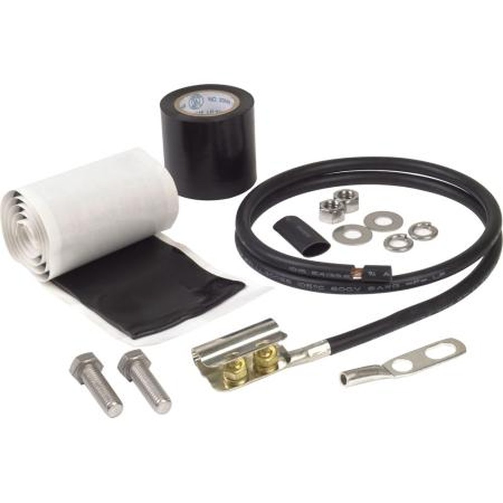 POLYPHASER UNI-KIT-2CT Universal Grounding Kit.Fits Coaxial/elliptical Lines from 1/4" to 2.0".Includes Weatherproofing.Joins Copper Cable to