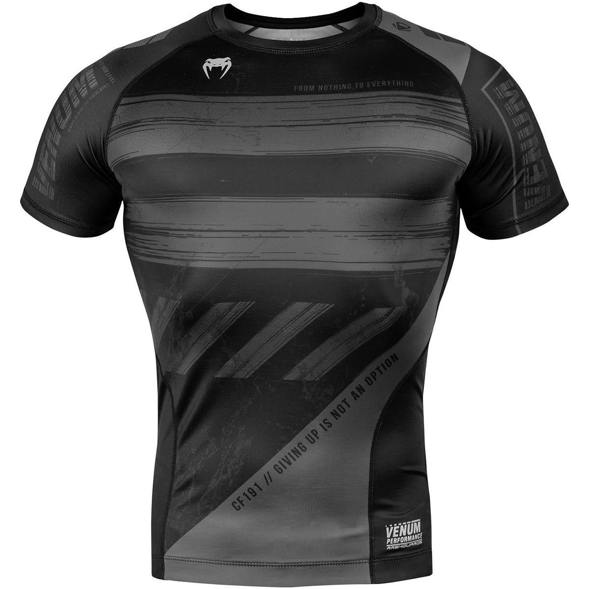 Venum AMRAP Short Sleeve Compression T-Shirt - Black/Gray