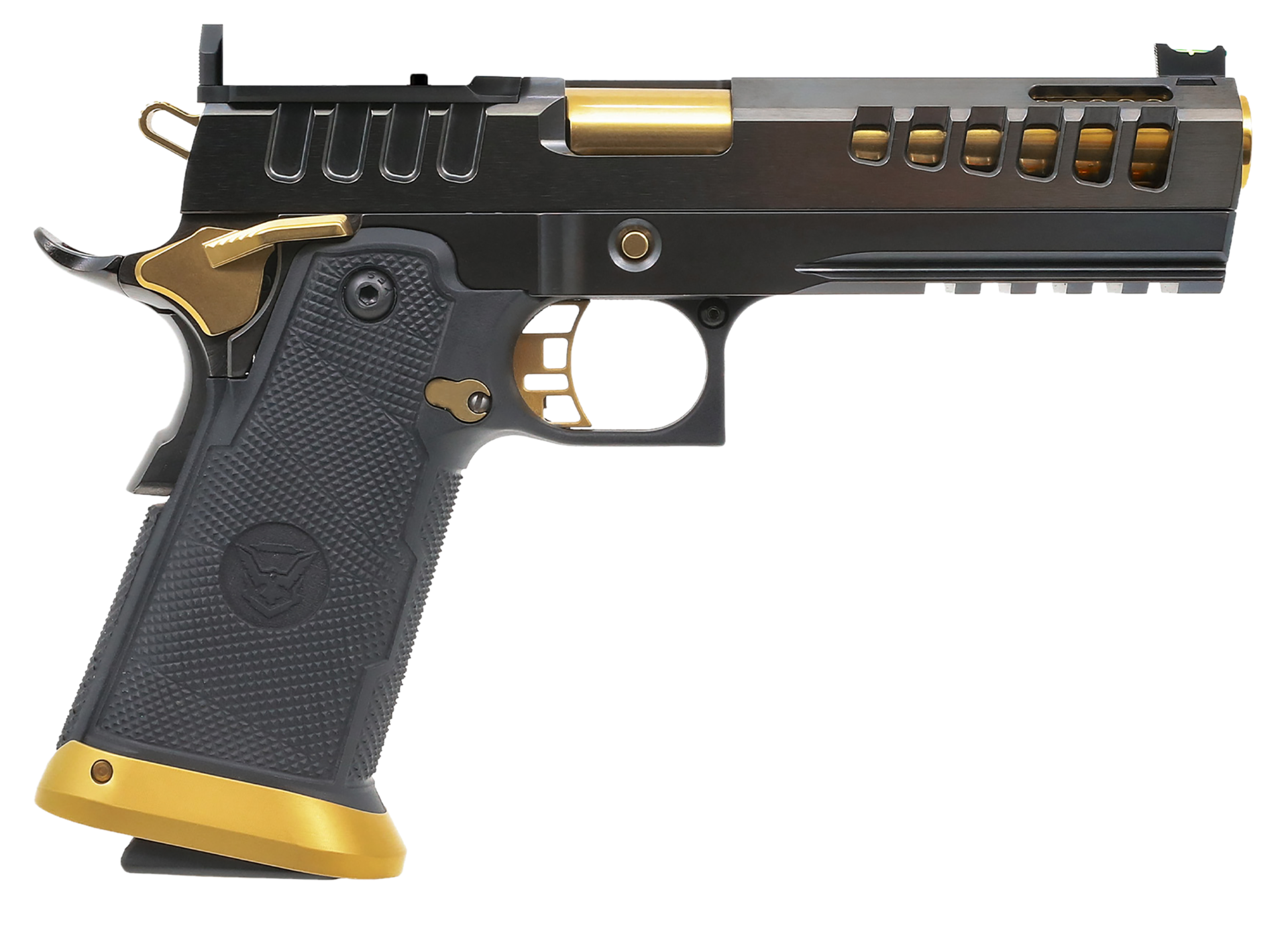 Watchtower Demolitia Elite 9mm Pistol 5" Gold Plated PVD Ported Barrel DEMOLITIA9MM5ELITE