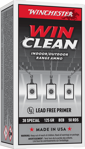 Winchester Super X WinClean 38 Special 125gr Jacketed Soft Point 50Rnd Handgun Ammo