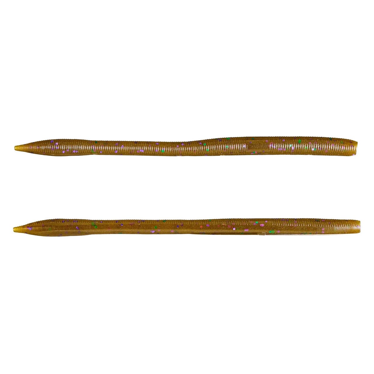 Yamamoto Sensei Straight Tail Worm - 6.5" Green Pumpkin Green & Purple