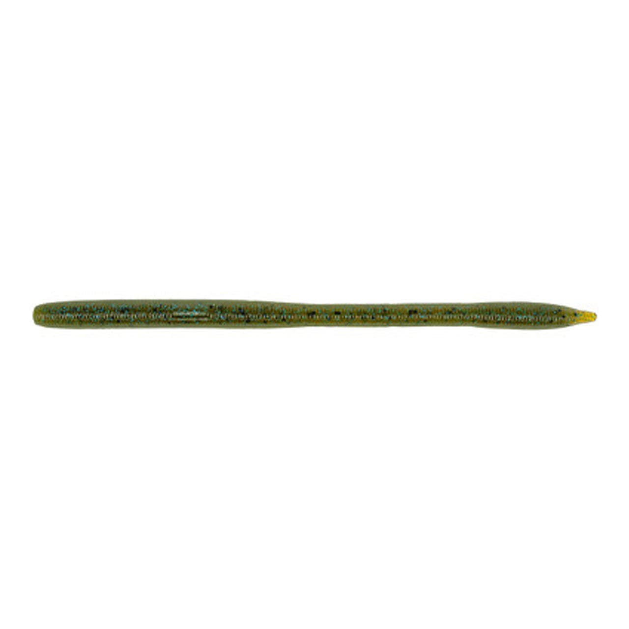 Yamamoto Sensei Straight Tail Worm - 6.5" Green Pumpkin Blue Flake