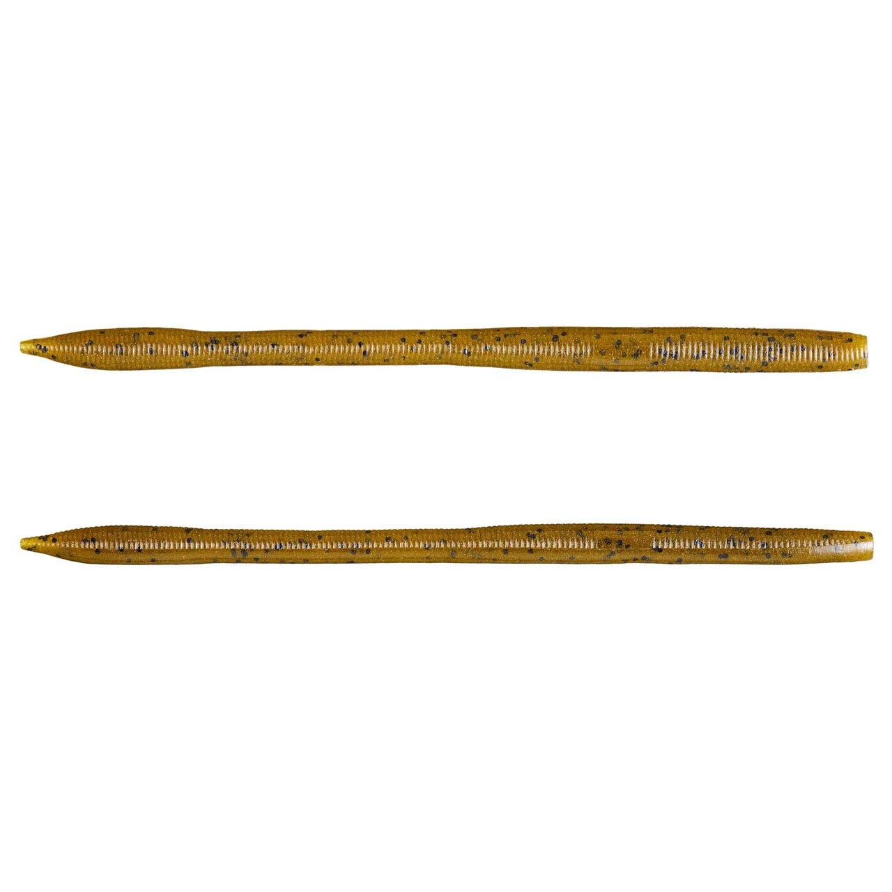 Yamamoto Sensei Straight Tail Worm - 6.5" Green Pumpkin Black Flake