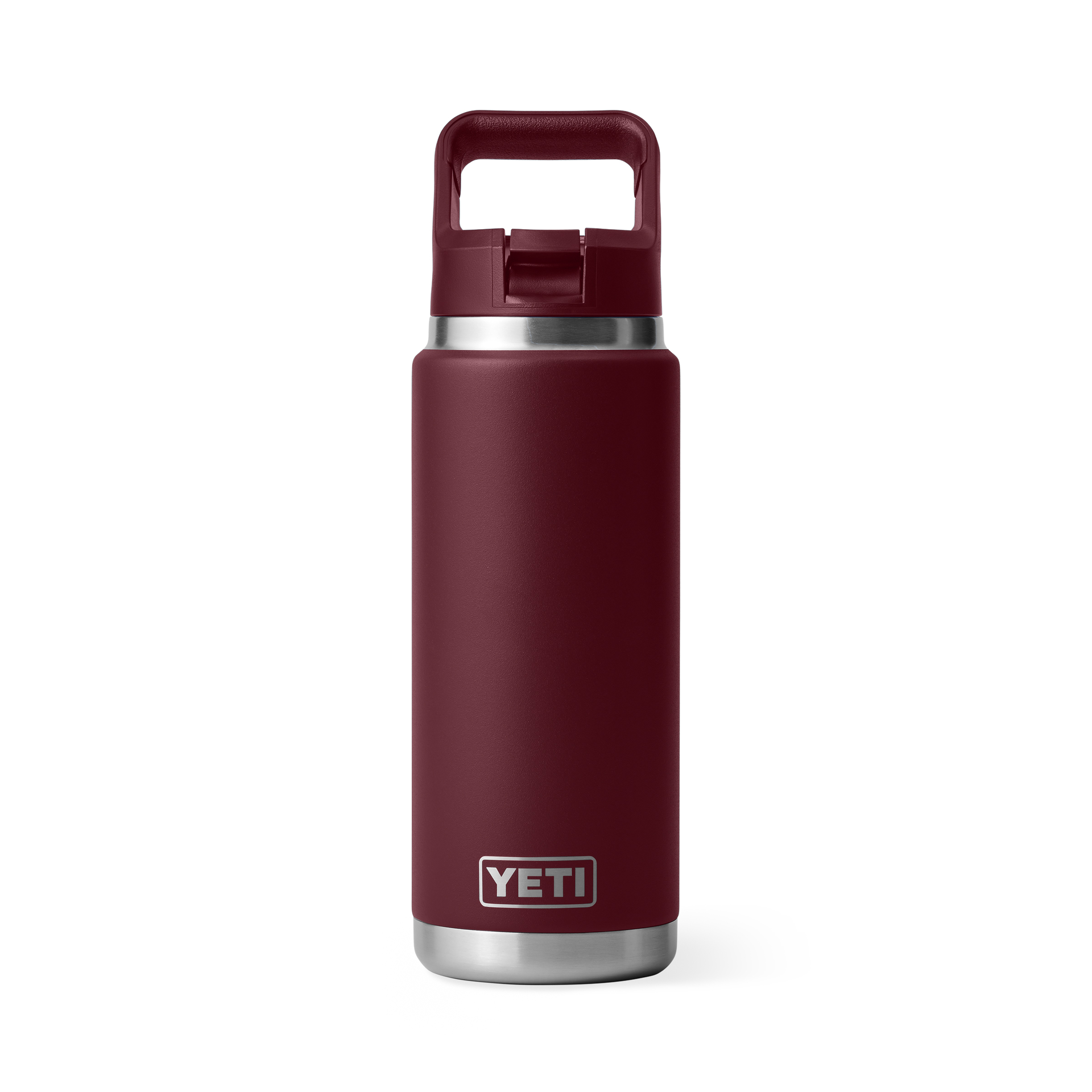 Yeti Rambler 26 oz. Water Bottle w/Color-Matched Straw Cap - Wild Vine Red