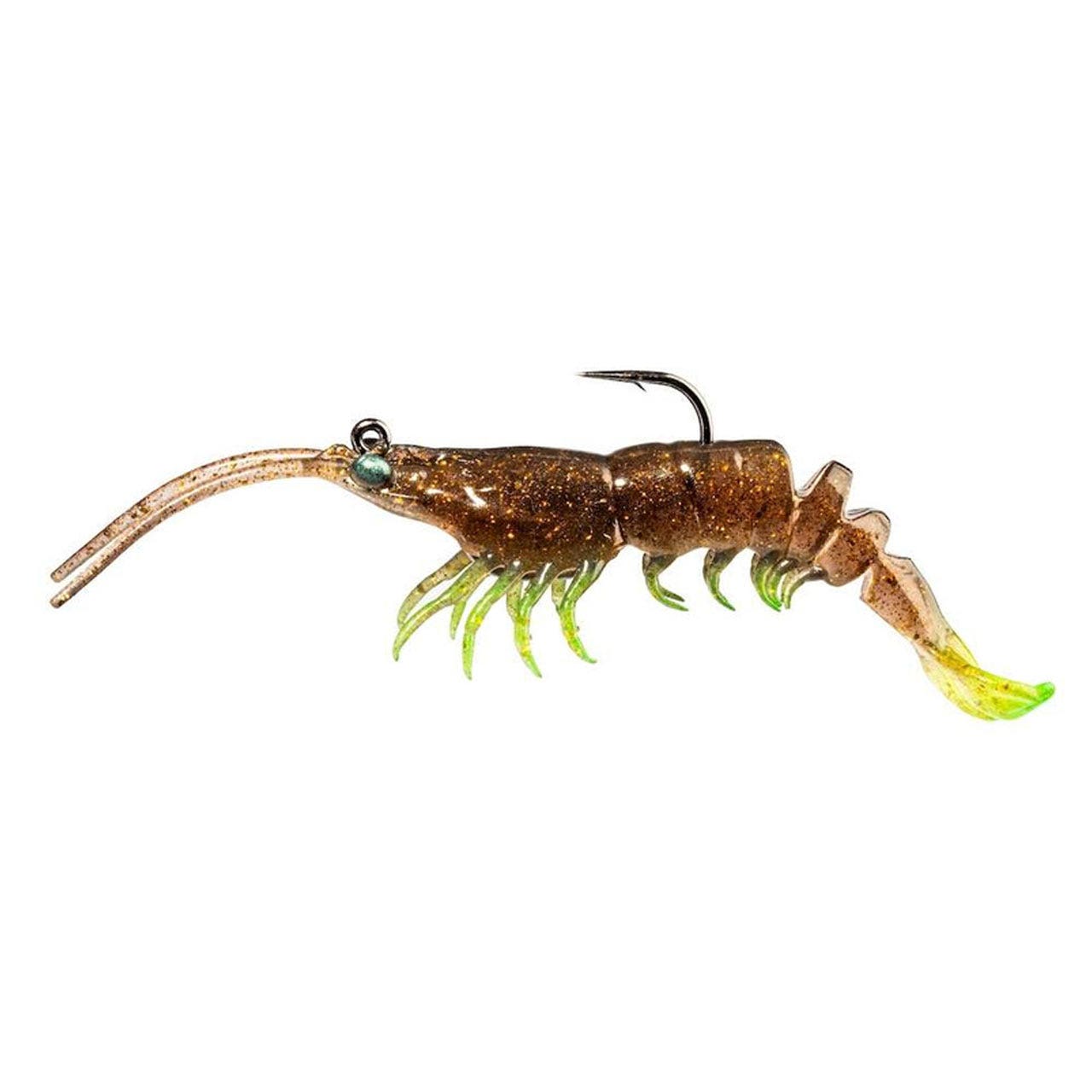Z-Man PrawnstarZ Shrimp - 3.5" Rootbeer Chartreuse