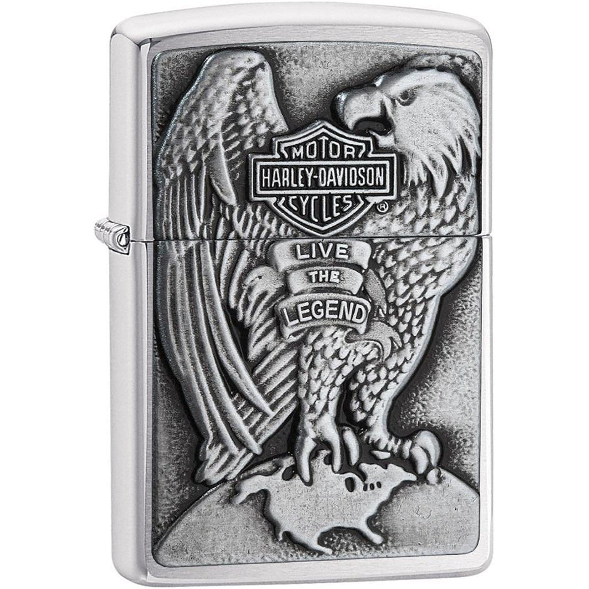 Zippo Harley-Davidson Full Faced Eagle Emblem Pocket Lighter