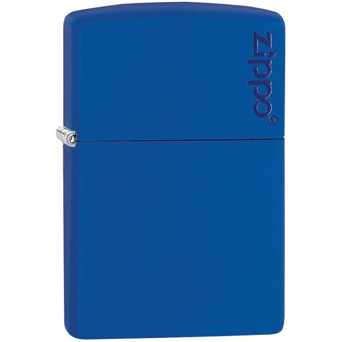Zippo Logo Matte Pocket Lighter - Royal Blue