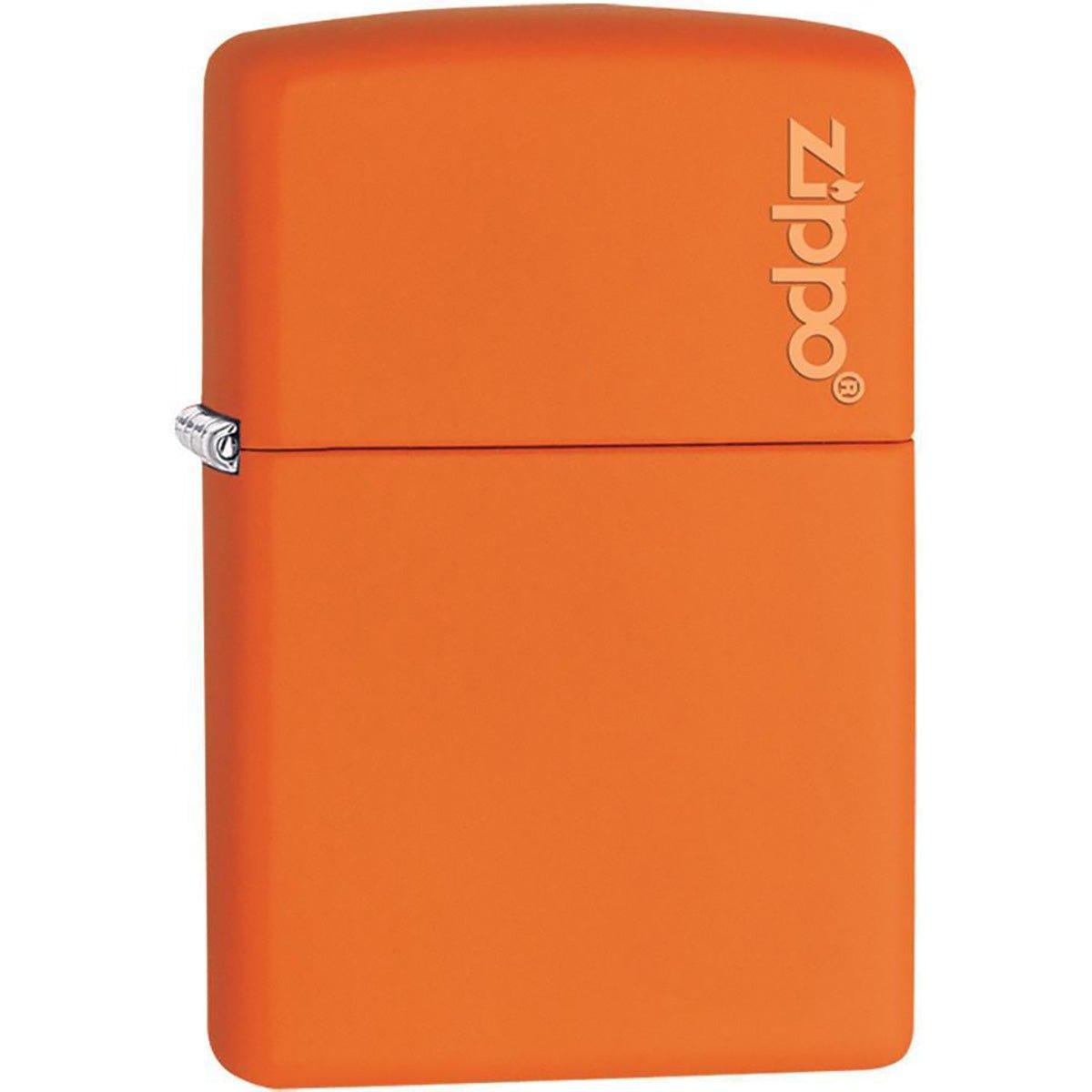 Zippo Logo Matte Pocket Lighter - Orange
