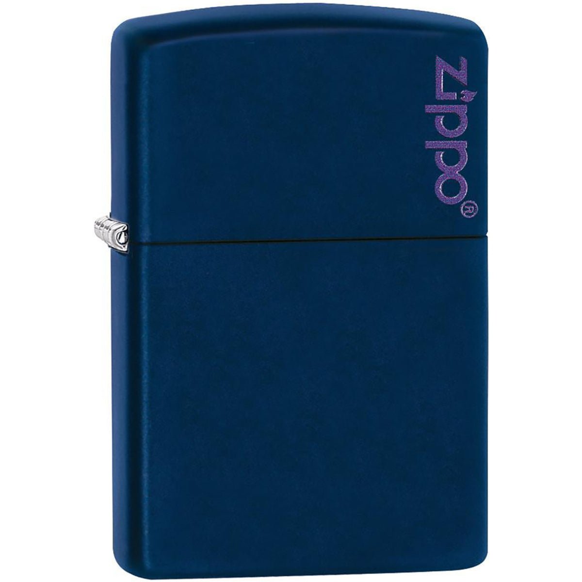 Zippo Logo Matte Pocket Lighter - Navy