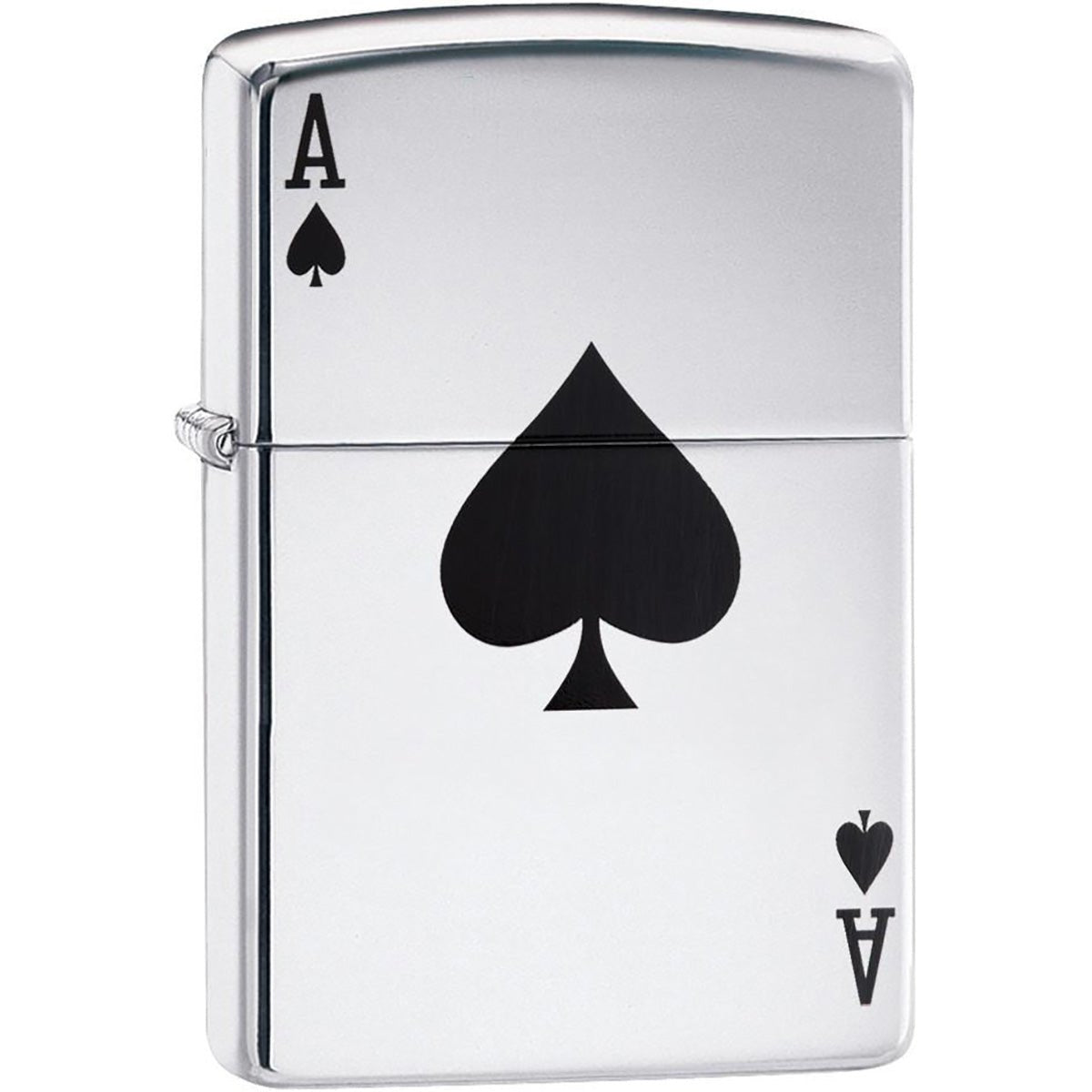 Zippo Lucky Ace High Polished Chrome Pocket Lighter