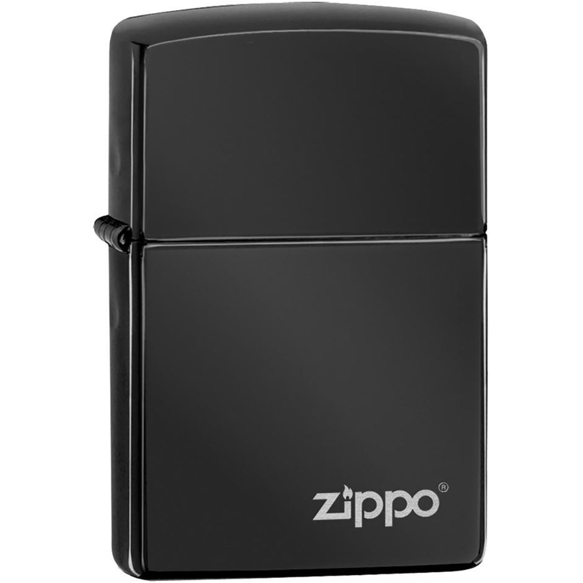 Zippo Ebony with Logo Pocket Lighter