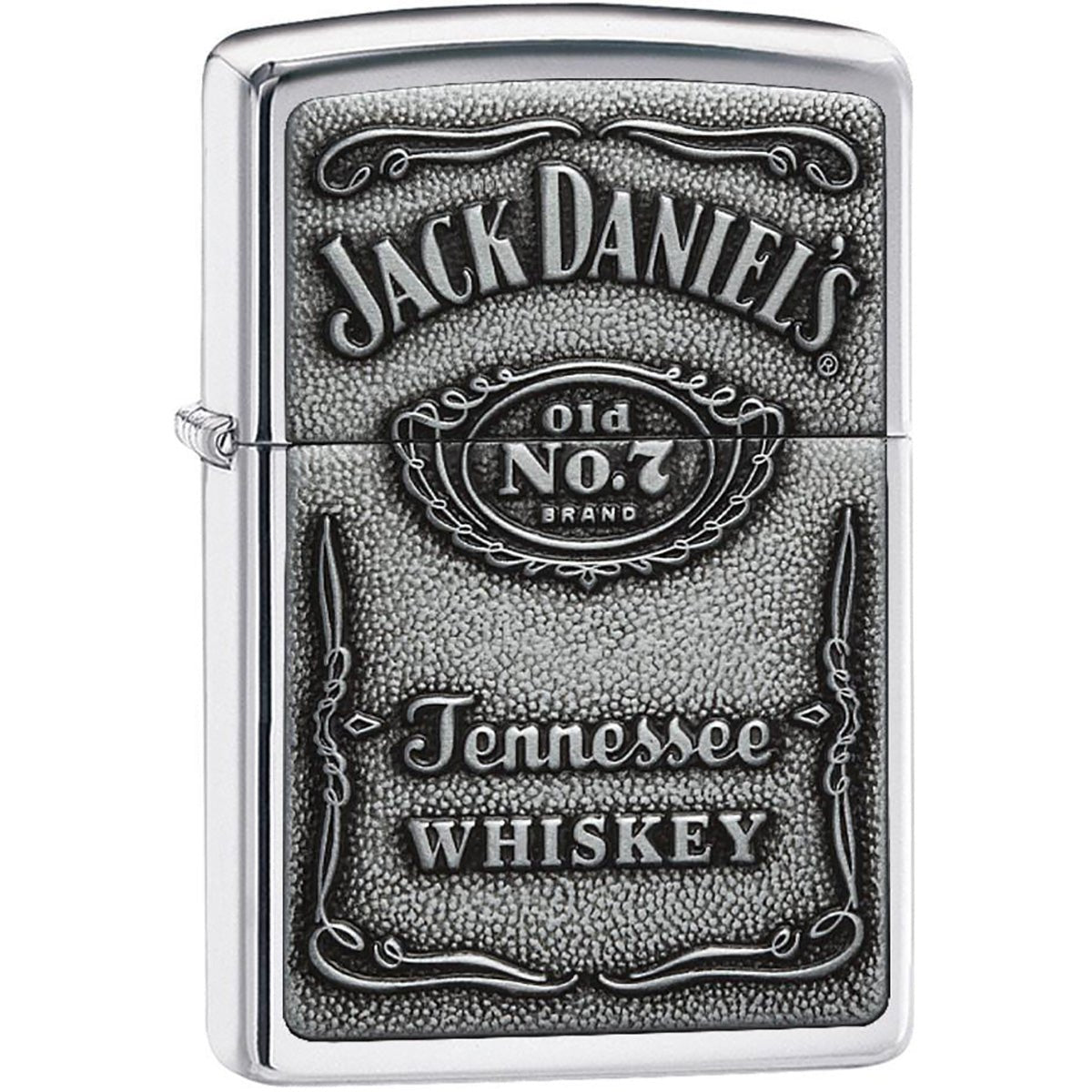 Zippo Jack Daniel's Label Pewter Emblem Pocket Lighter