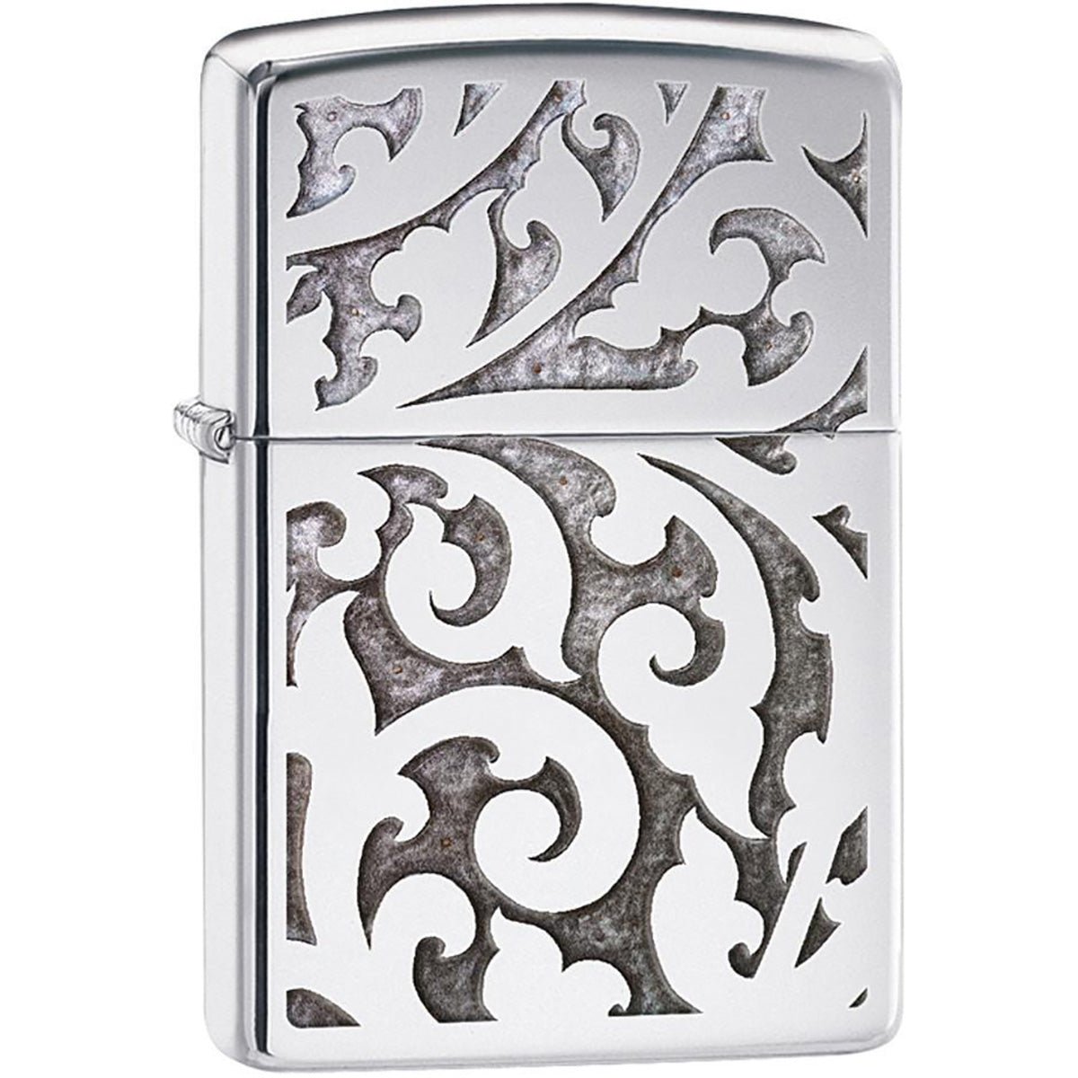Zippo High Polished Chrome Filigree Pocket Lighter