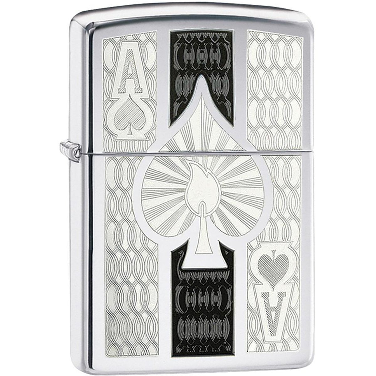 Zippo Ace of Spades High Polished Chrome Pocket Lighter