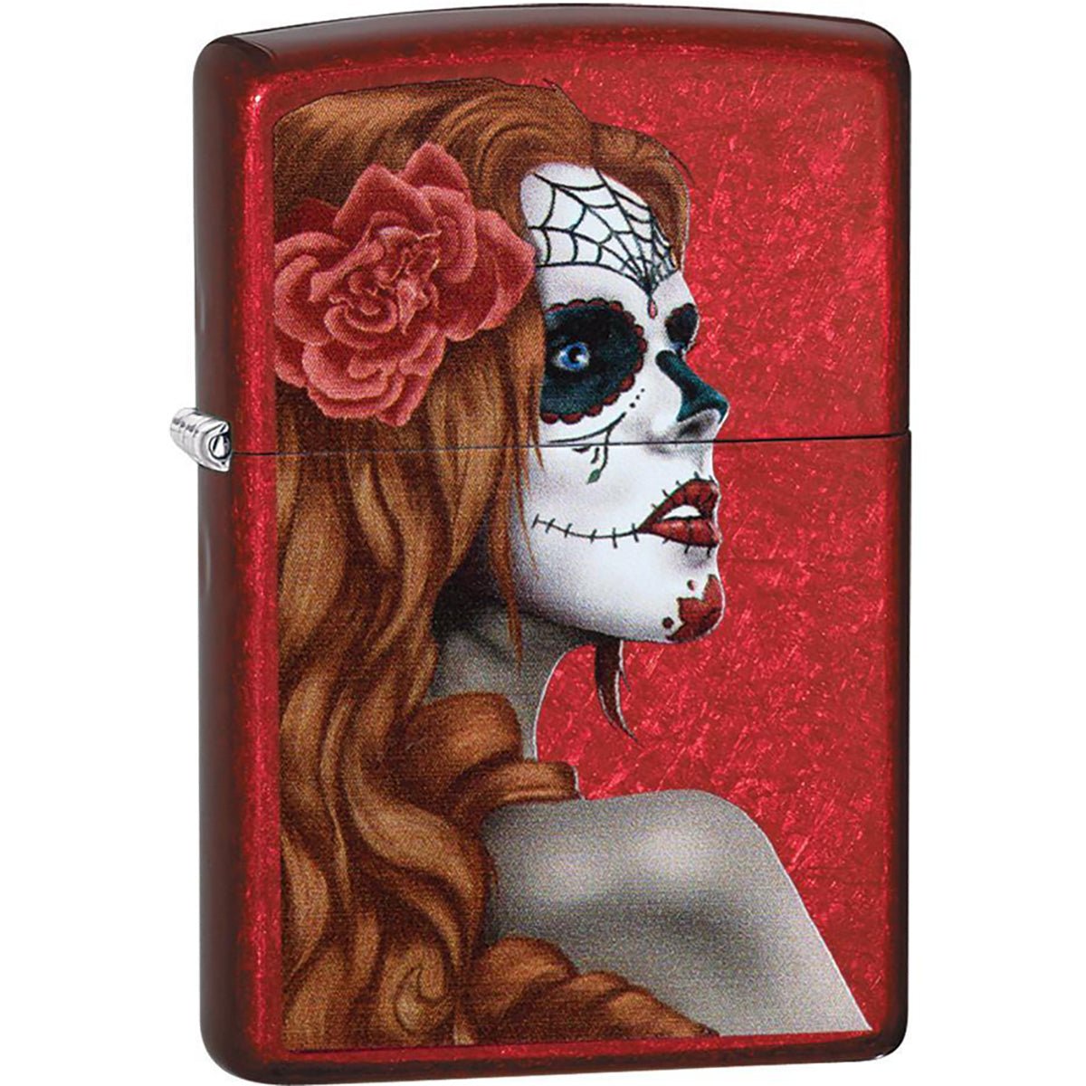 Zippo Day of The Dead Candy Apple Red Pocket Lighter