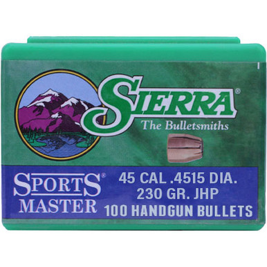 Sierra SportsMaster 8805 .45 Cal 230 gr Jacketed Hollow Point Bullets-100cnt