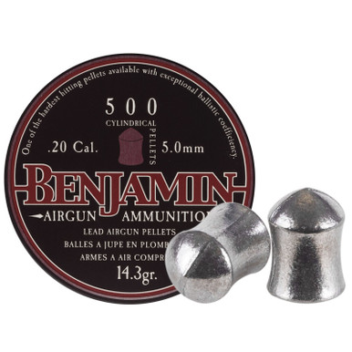 Crosman P50 Benjamin Airgun Pellets 20 Caliber 14.3 Gr Cylinder Tin of 500