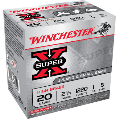 Winchester X205 SuperX HB 20 Gauge 2.75" 1 oz 5 Shot 25 Rounds